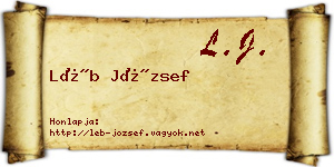 Léb József névjegykártya